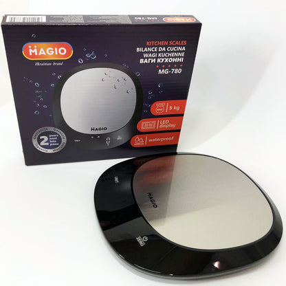 Весы кухонные MAGIO MG-780 водонепроницаемые, кухонные весы для кондитера, кухонные весы мини