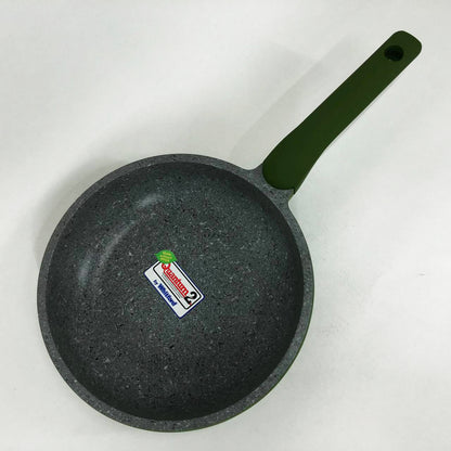 Сковорода Con Brio CB-2026 Eco Granite Premium 20 см, сковорода качественная на плиту. Цвет: зеленый