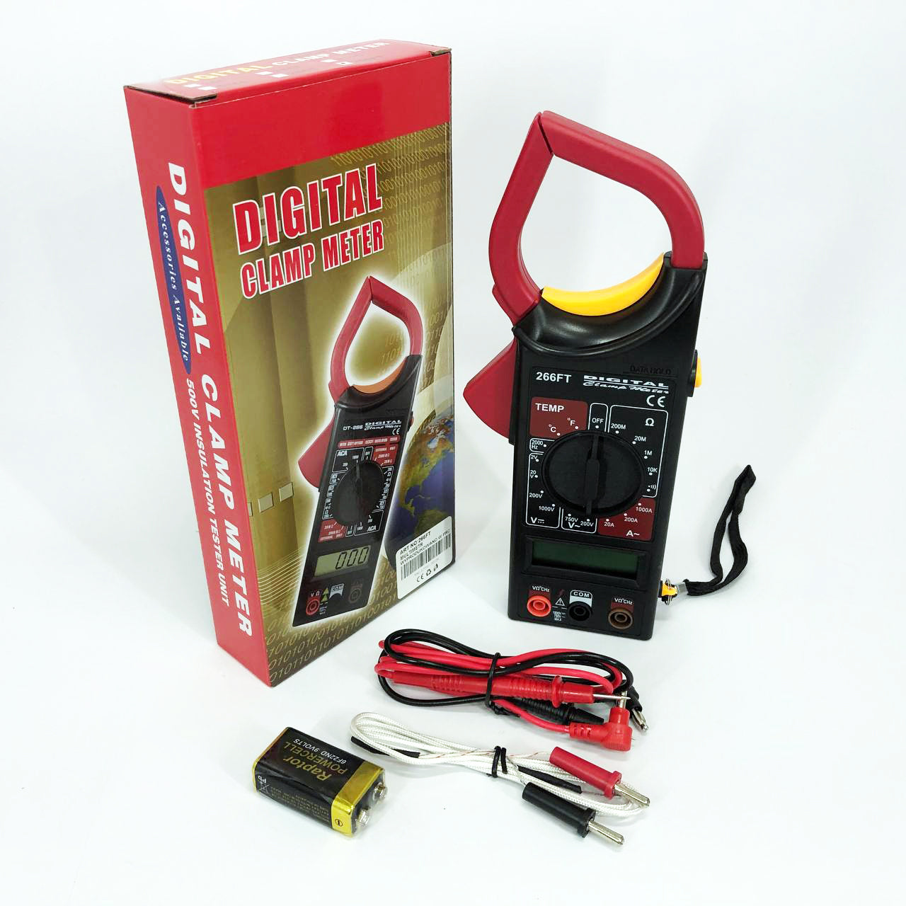 Цифровой мультиметр-тестер DT 266 FT Токоизмерительные клещи, Тестер профессиональный мультиметр для дома