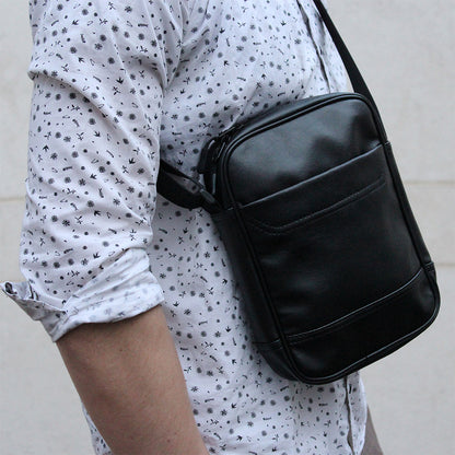 Мессенджер классический из эко кожи гладкой, Сумка через плечо кэжуал мужская, Деловая сумка мессенджер