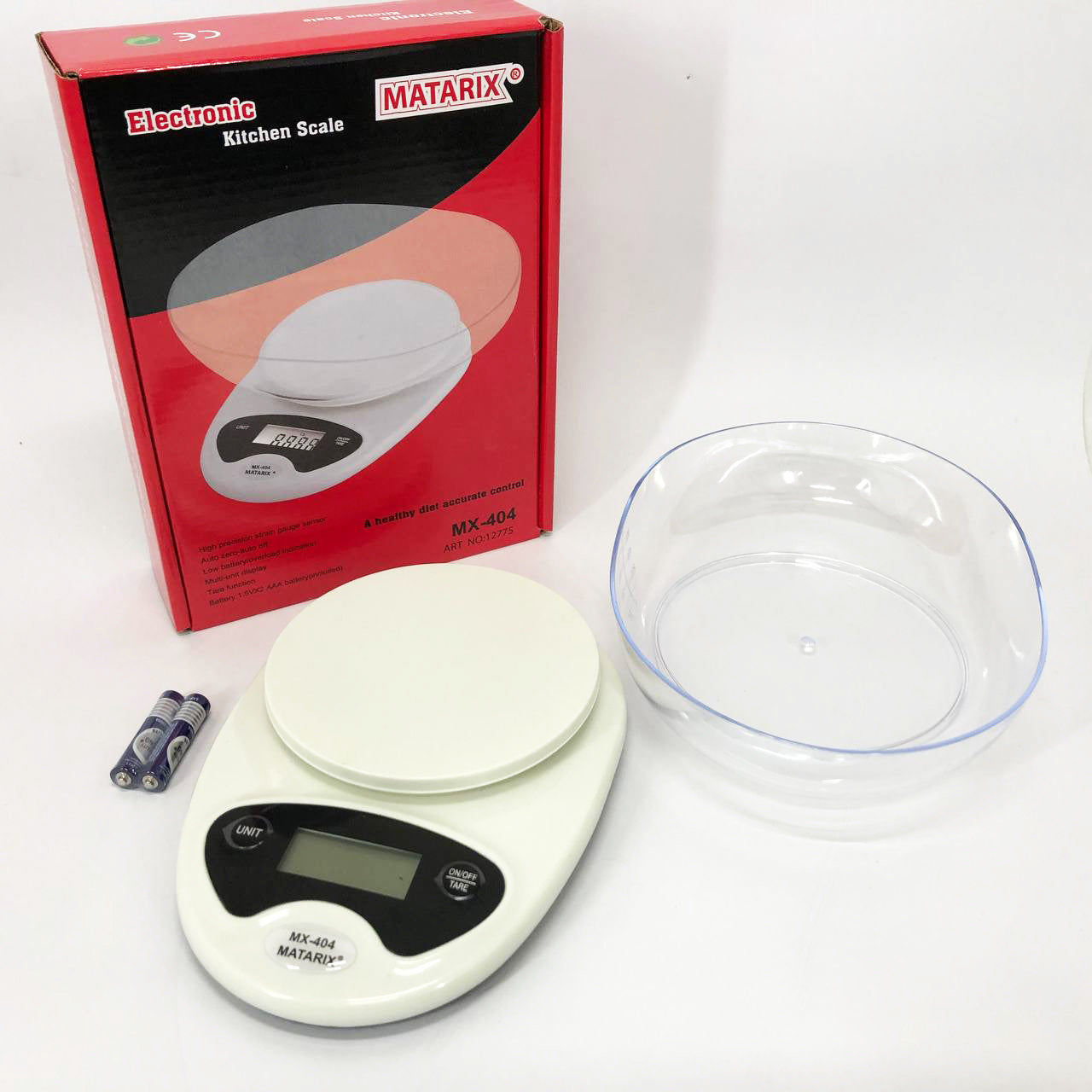 Весы кухонные Matarix MX-404 Электронные С Чашей Кухонные до 7 кг Кухонные весы для взвешивания продуктов