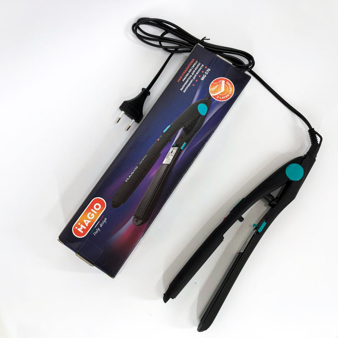 Выпрямитель для волос MAGIO MG-576, Гофре плойка утюжок для волос, Профессиональный утюжок