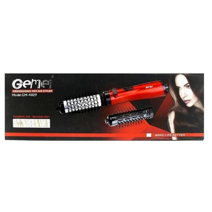 Фен щетка для сушки волос вращающейся Gemei GM-4829, Стайлер для укладки, браш воздушный, плойка расческа
