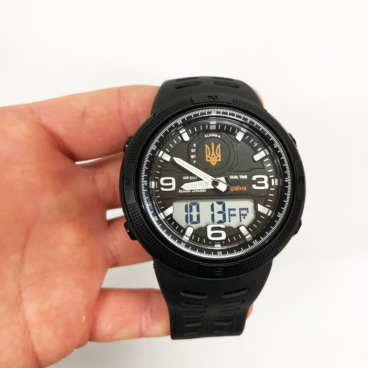 Часы наручные мужские SKMEI 5561/1655BKWT, спортивные, Мужские армейские водостойкие тактические часы