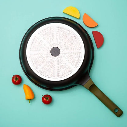 Литая сковорода Well Done WD-1046E с покрытием Double Go Stone 26 см, сковорода с индукционным дном