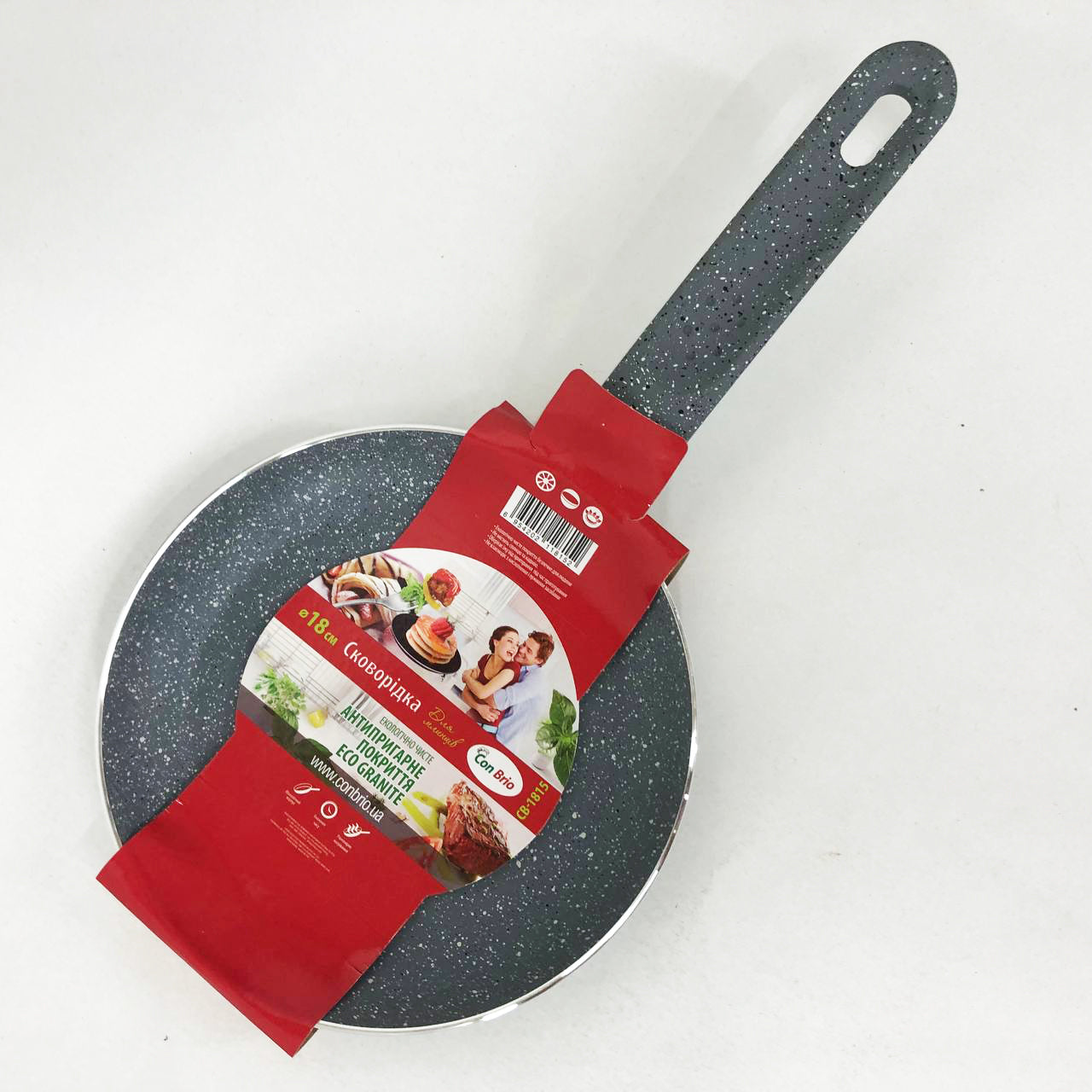 Сковорода для блинов Con Brio CB-1815 18 см, сковорода удобная на кухню, антипригарная сковорода