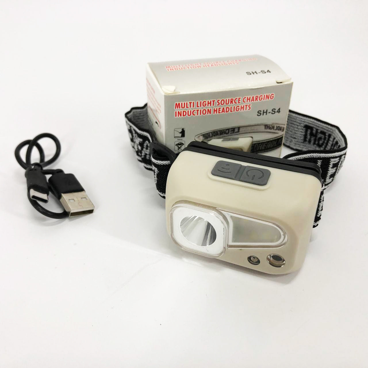 Фонарь налобный SH-S4-XPE+3SMD, Мощный аккумуляторный налобный фонарик, Налобный фонарь яркий