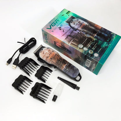 Аккумуляторная машинка для стрижки VGR V-690 от USB Нержавеющая сталь, подстригательная машинка