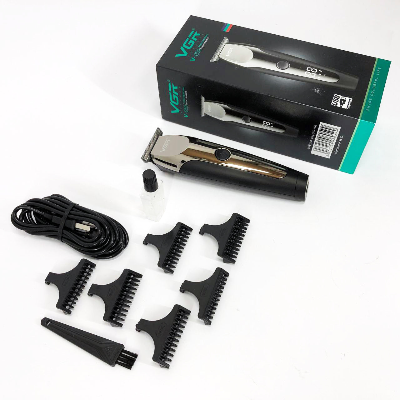 Аккумуляторная машинка для стрижки VGR V-059, беспроводная электробритва, машинка для стрижки для дома