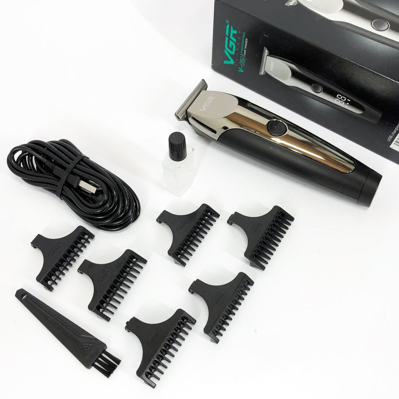 Аккумуляторная машинка для стрижки VGR V-059, беспроводная электробритва, машинка для стрижки для дома