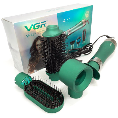 Фен-щетка VGR V-493 Мультистайлер 4в1 с насадками 1000 Вт профессиональный воздушный Браш Стайлер