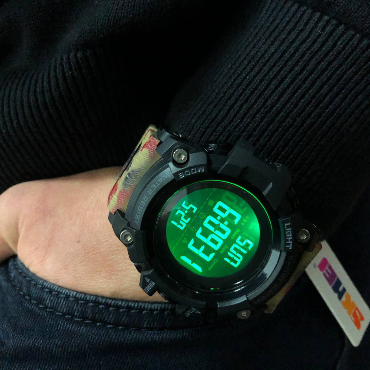 Годинник наручний чоловічий SKMEI 1384CMRD CAMOUFLAGE, фірмовий спортивний годинник. Колір: камуфляж