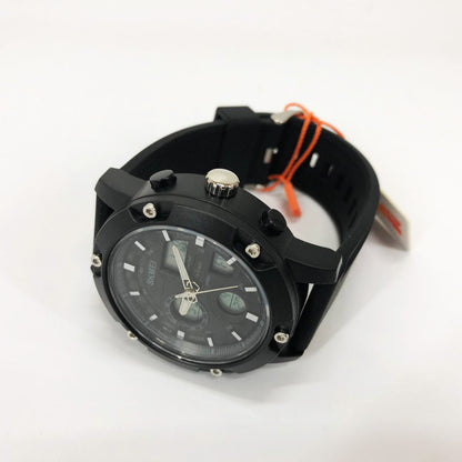 Часы наручные мужские SKMEI 1757BKWT BLACK-WHITE, армейские часы противоударные. Цвет: черный