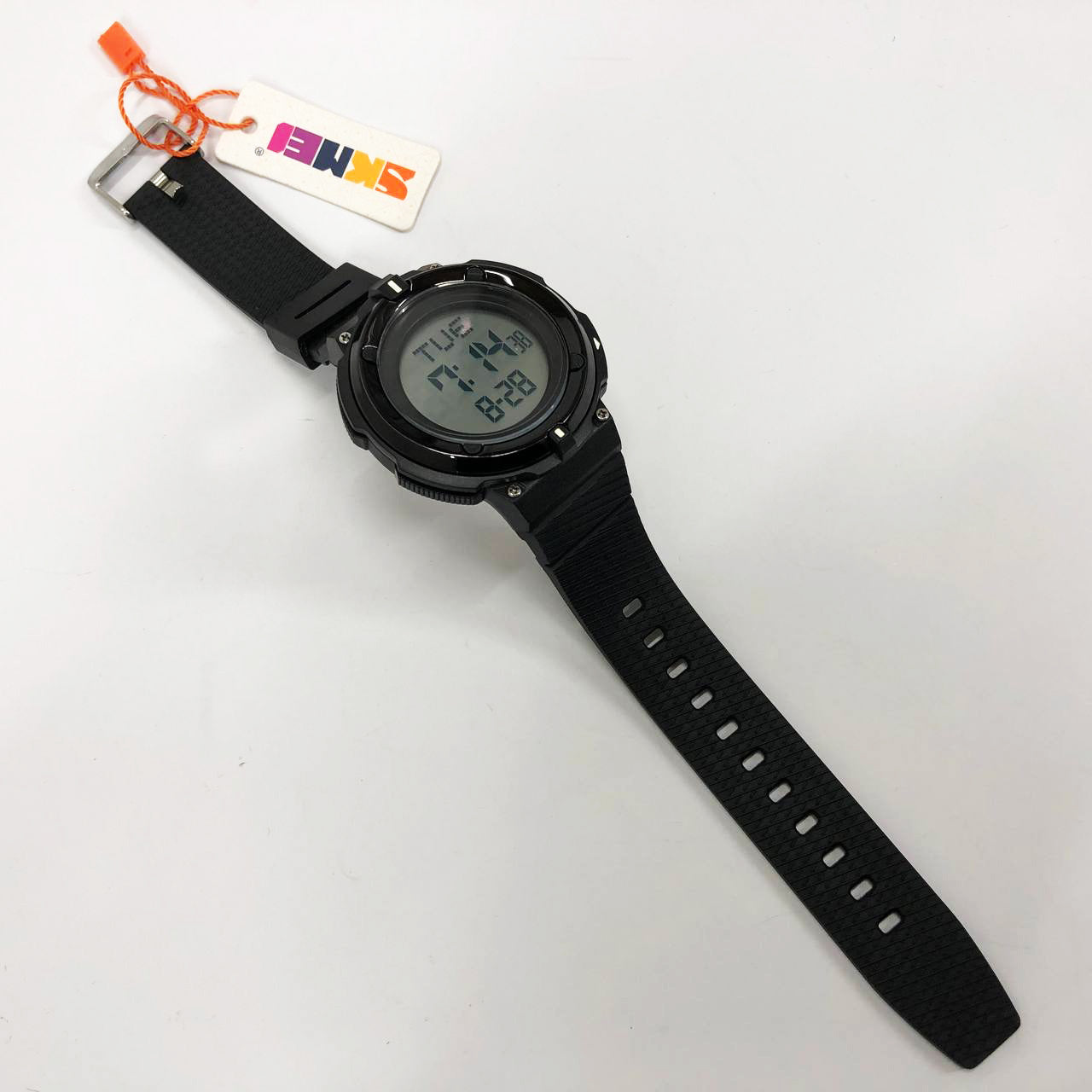 Часы наручные мужские SKMEI 2010BKWT BLACK-WHITE, часы армейские скмей, часы спортивные. Цвет: черный