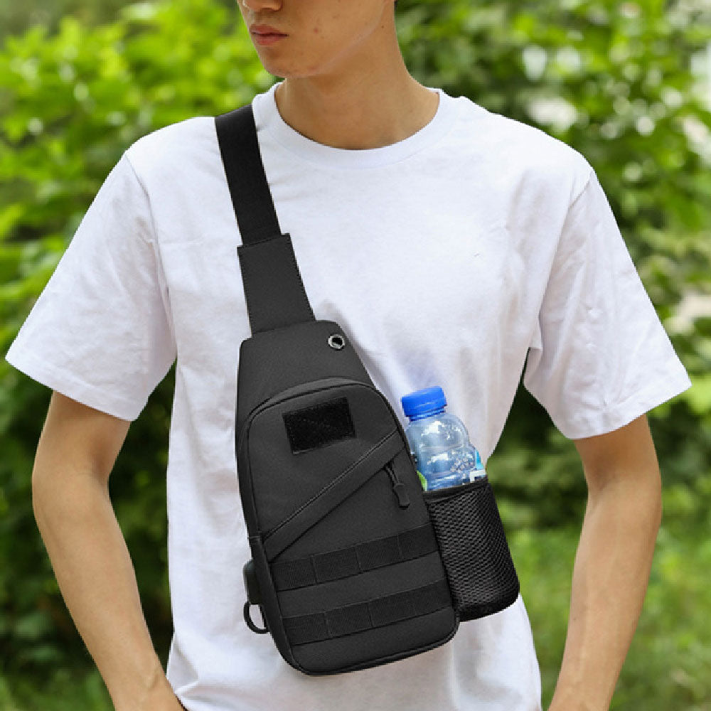 Тактическая Черная Сумка через плечо, укрепленная сумка-слинг барсетка тактическая, Грудная кроссбоди