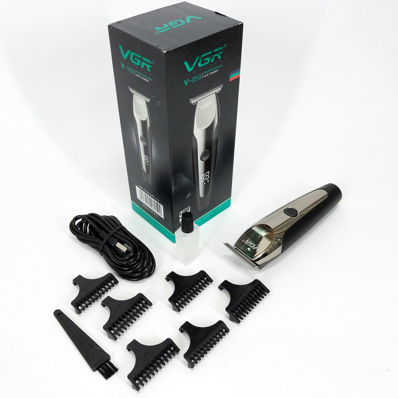 Аккумуляторная машинка для стрижки VGR V-059, беспроводная электробритва, машинка для стрижки для дома