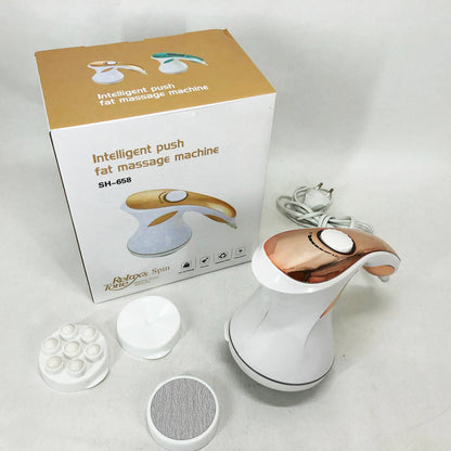 Массажер для тела Relax and Spin Tone SH-658, антицеллюлитный вибро массажер. Цвет: желтый