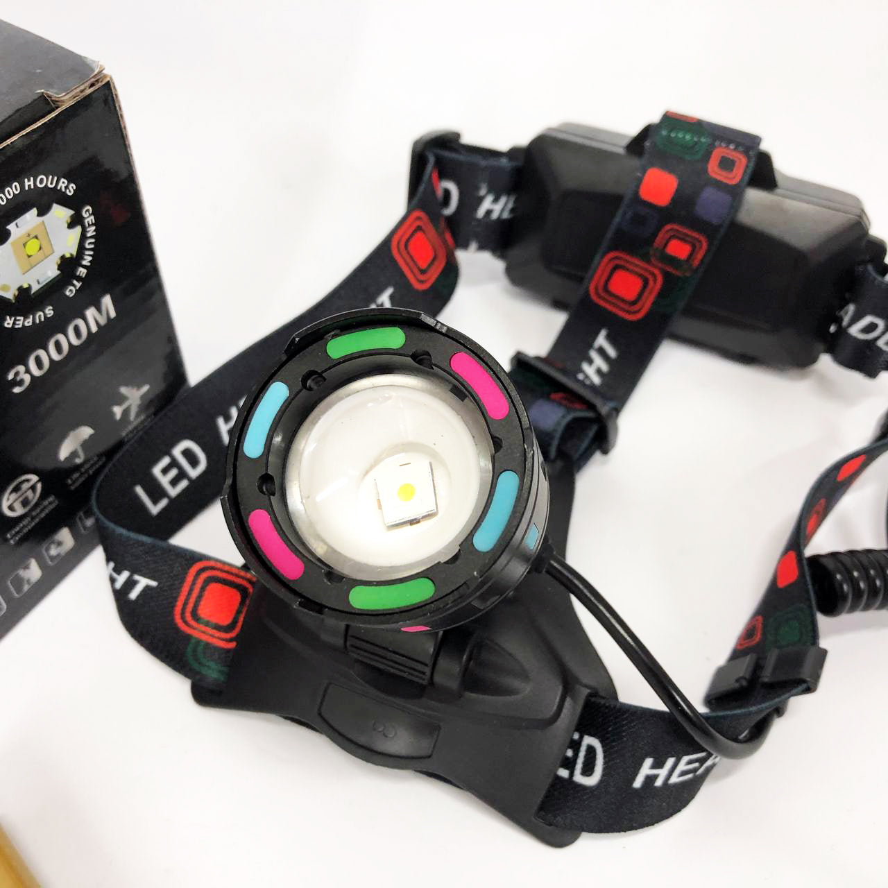 Фонарь налобный аккумуляторный SY-8087-PM10-TG, Фонарик налобный мощный, Налобный прожектор