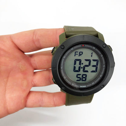 Часы наручные мужские SKMEI 2122AGWT  ARMY GREEN-WHITE, армейские часы противоударные. Цвет: зеленый