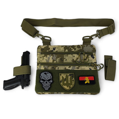 Сумка-кобура піксель камуфляж, тактична чоловіча сумка з тканини кордури AOR-1