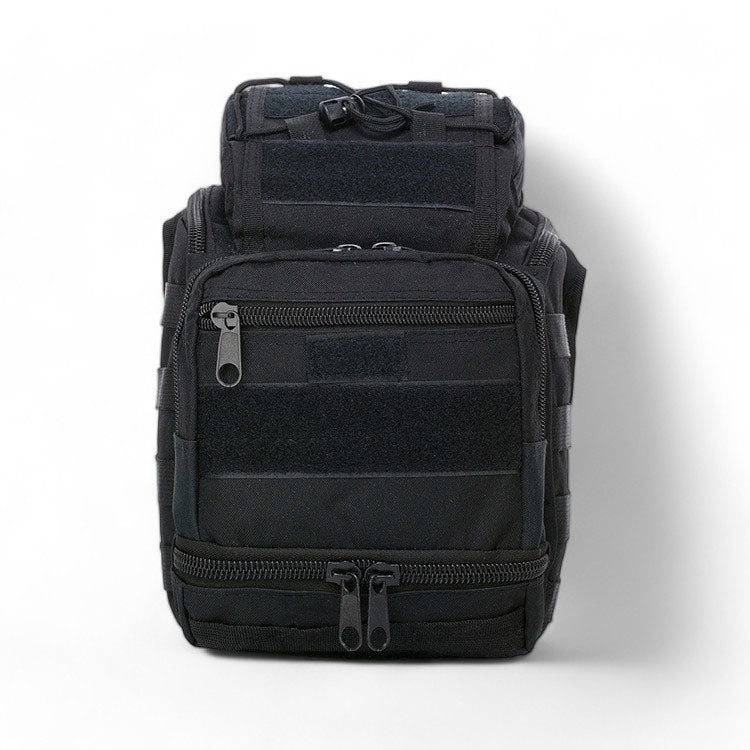 Тактична сумка чорна через плече військова велика нагрудна сумка ВСУ сумка універсальна армійська
