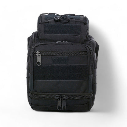 Тактична сумка чорна через плече військова велика нагрудна сумка ВСУ сумка універсальна армійська