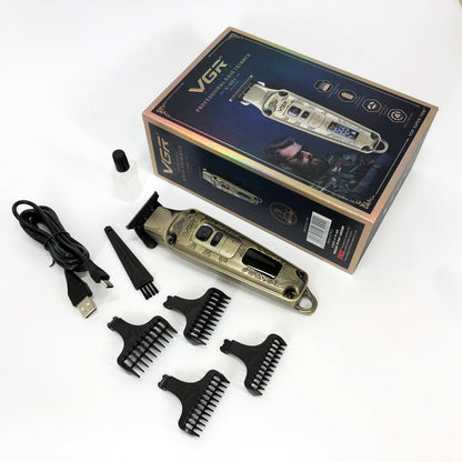 Профессиональная машинка для стрижки волос триммер VGR V-901 с насадками, профессиональная электробритва