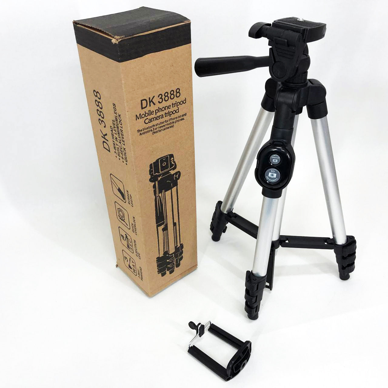 Трипод тренога штатив Tripod DK-3888 с пультом Bluetooth, тренога для фото, штатив маленький