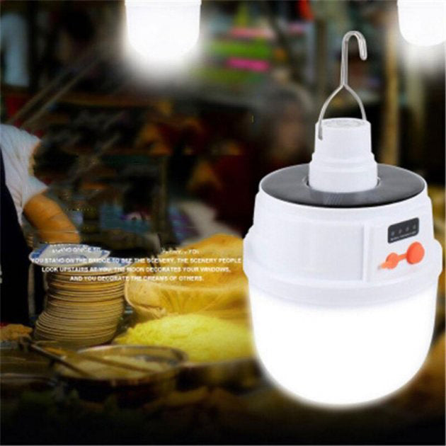 Аккумуляторная кемпинговая LED лампа светильник с солнечной панелью 5 режимов до 8 часов X-Balog BL-2025