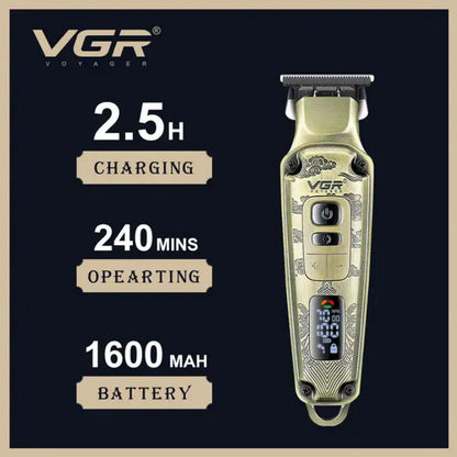 Профессиональная машинка для стрижки волос триммер VGR V-901 с насадками, профессиональная электробритва