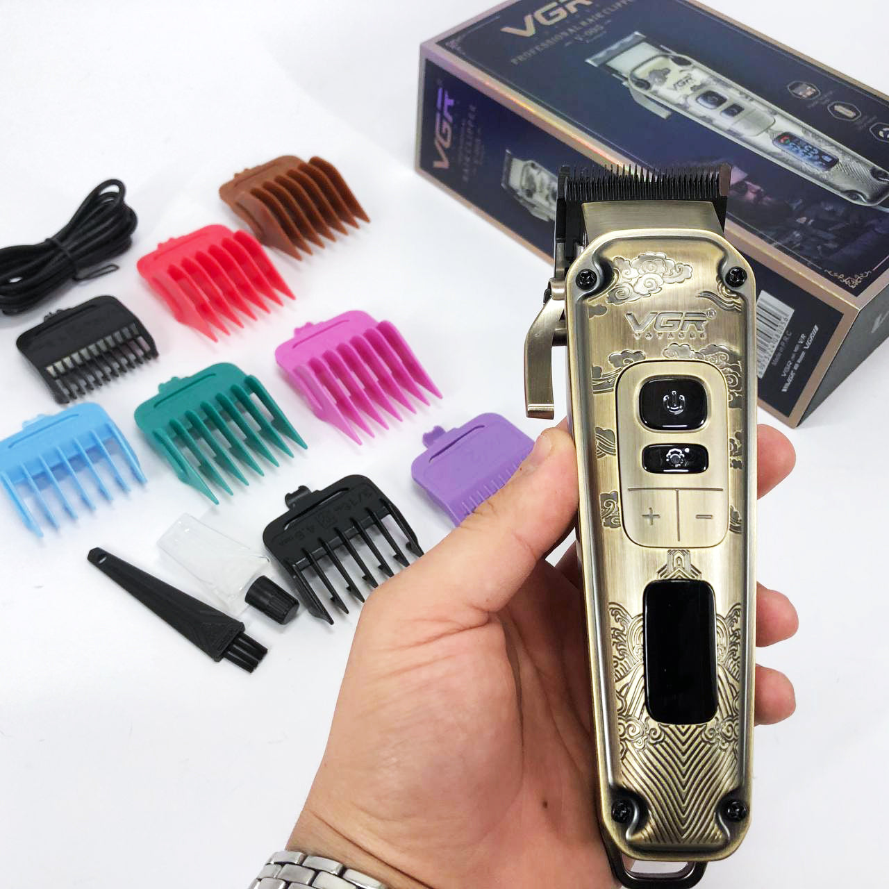 Машинка для стрижки волос триммер для бороды VGR V-005, Окантовочная машинка, Подстригательная машинка