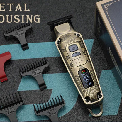 Профессиональная машинка для стрижки волос триммер VGR V-901 с насадками, профессиональная электробритва