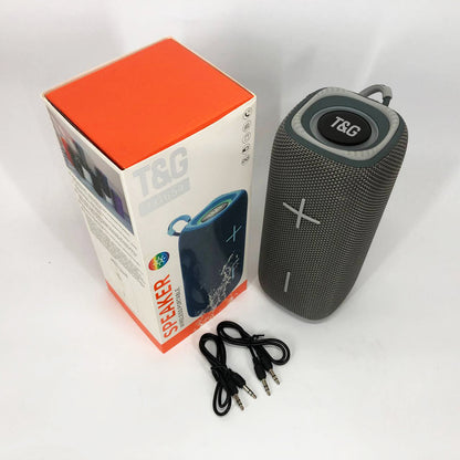 Портативная Bluetooth колонка TG654 8W с подсветкой, Беспроводная колонка портативная мощная. Цвет: серый