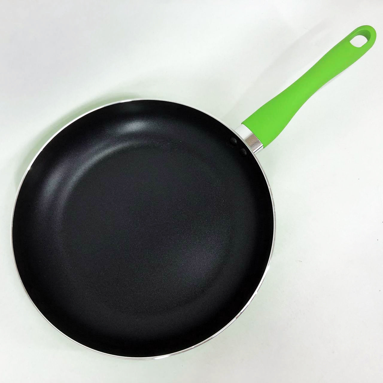 Сковорода 28 см Con Brio СВ-2814, сковорода для жарки, качественная сковорода. Цвет: зеленый