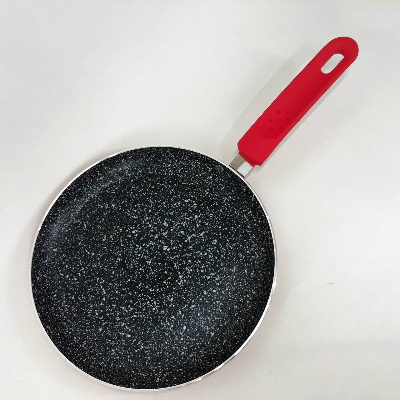Сковородка для блинов 23 см Con Brio СВ-2324 Eco Granite, сковорода с толстым дном. Цвет: красный