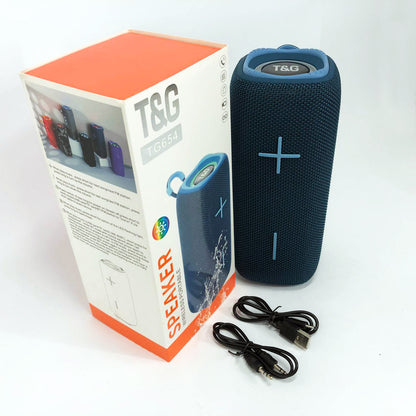 Портативная Bluetooth колонка TG654 8W с подсветкой, Аккумуляторная колонка для музыки. Цвет: синий