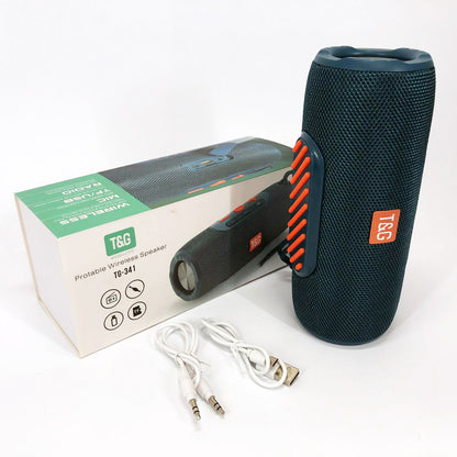 Портативная Bluetooth колонка TG341 со шнурком, Беспроводная колонка портативная мощная. Цвет: синий