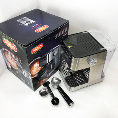 Кофеварка рожковая MAGIO MG-453 960 Вт, кофеварка с возможностью приготовления эспрессо, кофемашина латте