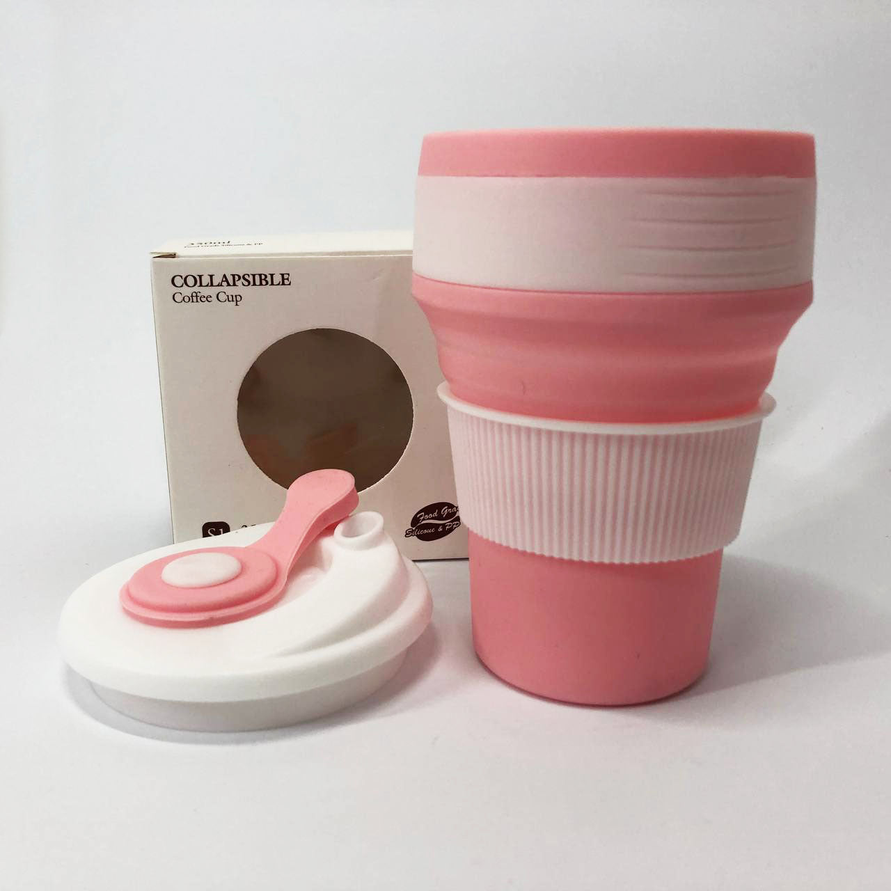 Кружка туристическая (складная/силиконовая), кружка походная силиконовая складная. Цвет: розовый