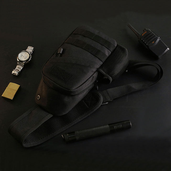 Тактическая Черная Сумка через плечо, укрепленная сумка-слинг барсетка тактическая, Грудная кроссбоди