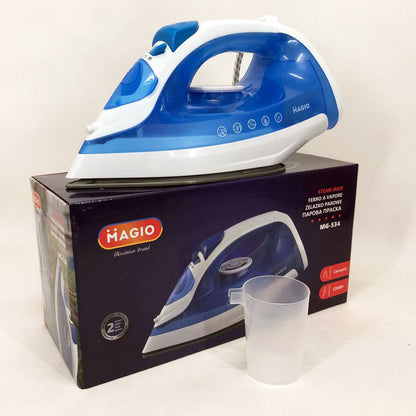 Утюг с керамической подошвой Magio MG-534, паровой утюг-очиститель, утюг электрический паровой