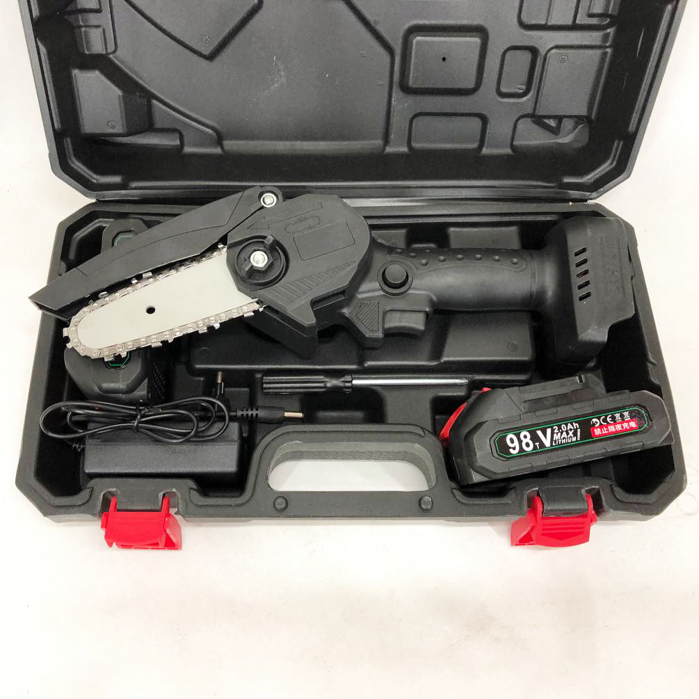 Мини пила 10см аккумуляторная с двумя аккумуляторами в кейсе, аккумуляторная минипила сучкорез