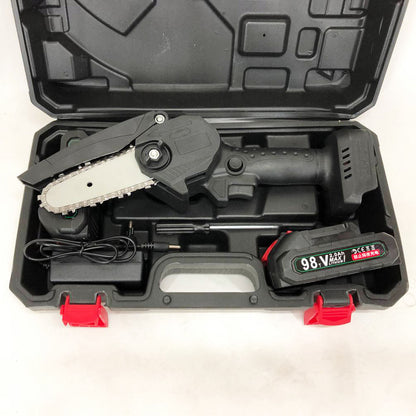 Электропила цепная бытовая 10 см, Садовая аккумуляторная пила, Цепная мини-пила для ремонта