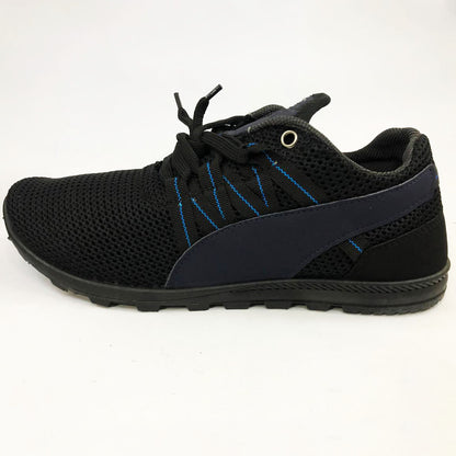 Спортивные кроссовки мужские летние из сетки 40 размер. Летние кроссовки сетка. Модель 24112. Цвет: черный