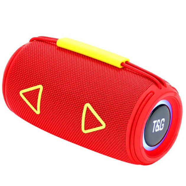 Bluetooth-колонка TG657 с RGB подсветкой 1500 mAh, Беспроводная колонка портативная мощная. Цвет: красный