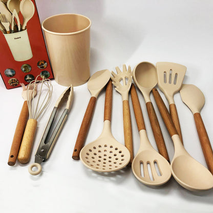 Набор силиконовых кухонных принадлежностей Magio MG-1142 набор ложек лопаток 11 предметов