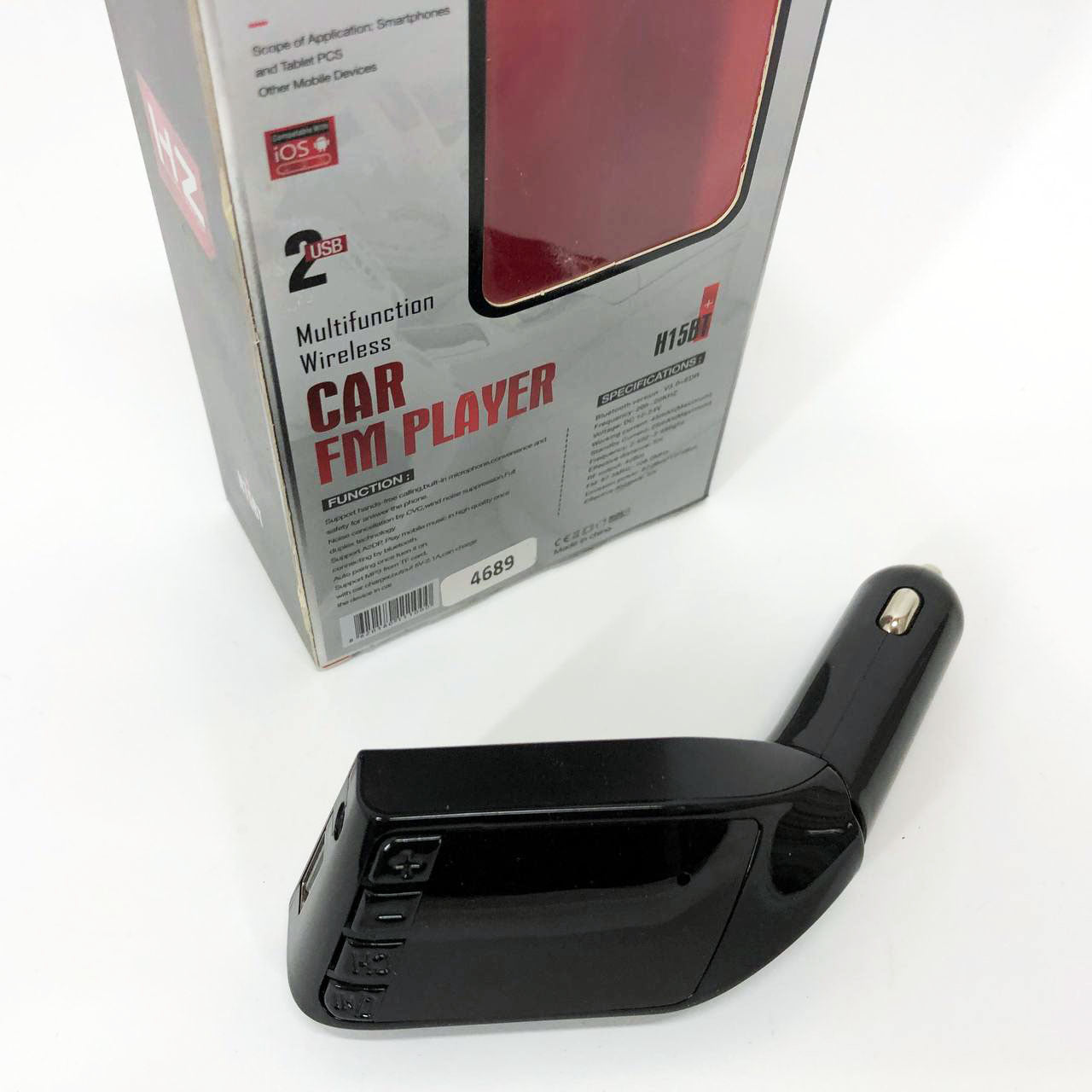 Автомобильный FM трансмиттер модулятор H15 Bluetooth MP3, Fm модулятор usb. Цвет: черный