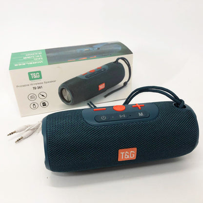 Портативная Bluetooth колонка TG341 со шнурком, Беспроводная колонка портативная мощная. Цвет: синий