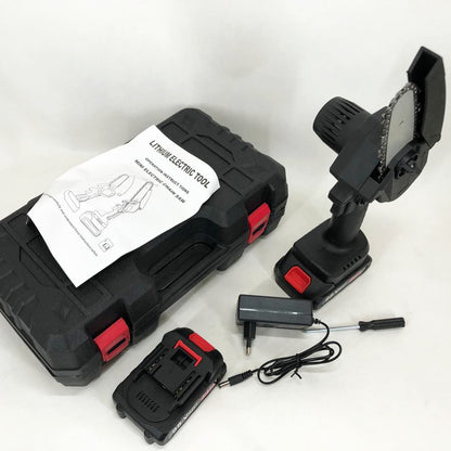 Мини-пила 10см с перезаряжаемой батареей, Электропила цепная бытовая, Аккумуляторная цепная пила для дачи