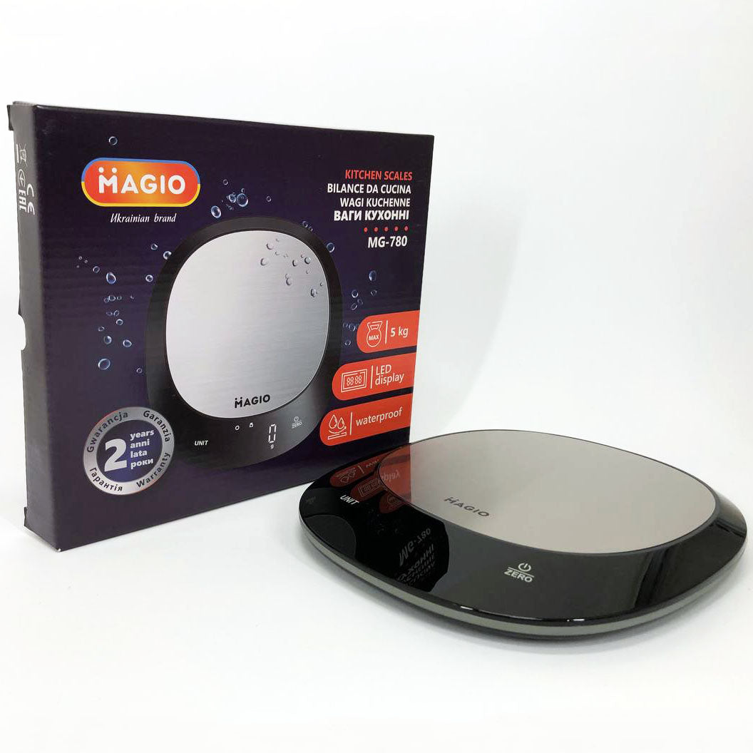 Весы кухонные MAGIO MG-780 водонепроницаемые, кухонные весы для кондитера, кухонные весы мини